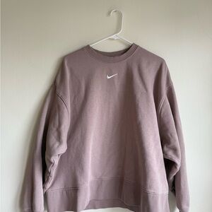 Nike Taupe Crewneck Oversized Sweatshirt